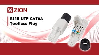 RJ45 UTP CAT6A Toolless Plug ZCG40UC6AB1 [upl. by Nahsaj]