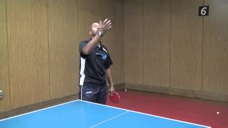 Jun Mizutani High Toss Serve  Table Tennis  PingSkills [upl. by Airam]