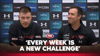 Zach Merrett on playing extra time after a draw  Essendon Press Conference  Fox Footy [upl. by Charles]