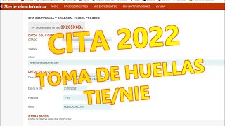 🇪🇸Como sacar cita para toma de huellas de TIENIE 2022 En la policiaEspaña [upl. by Aseeram]