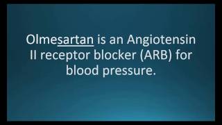 How to pronounce olmesartan Benicar Memorizing Pharmacology Flashcard [upl. by Mercy672]