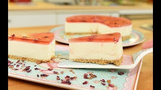 Pişmeyen Çiçekli Cheesecake  SemenOner  Yemek Tarifleri [upl. by Henrie]