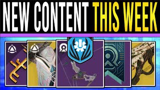 Destiny 2 NEW Content THIS WEEK  New QUESTS TFS Patch Exotic Mission Echoes Story amp Weapons [upl. by Ydnas539]