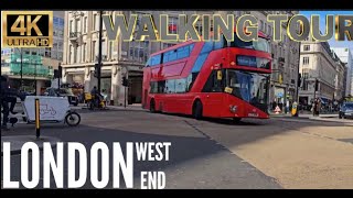 London Walking Tour  Most Famous Street In West End Oxford Street To Selfridges Luxury Store 4K [upl. by Alyam451]