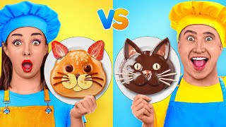 Chocolate vs Pancake Art Challenge by Multi DO Challenge [upl. by Nodle]