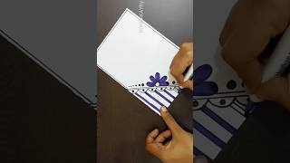 Very easy border designProject border design shorts shortvideo trending viralvideo video [upl. by Sremmus]