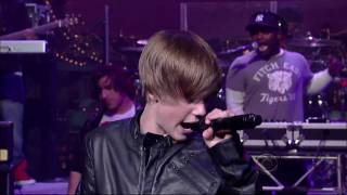 Justin Bieber sings Baby David Letterman Live [upl. by Pachston]