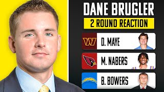 2 Round 2024 NFL Mock Draft  Dane Brugler Reaction [upl. by Dream18]