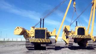 WORLDS BIGGEST SIDEBOOM CARRYING A CAT 594 [upl. by Pat]