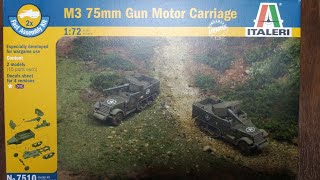 Italeri M3 75mm Gun Motor Carriage 172 Easy Assembly Kit [upl. by Ernesto]