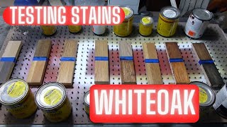 Testing Several different Stains on White Oak [upl. by Nilknarf]