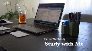 MCAT STUDY WITH MEㅣpomodoro 9510 background sounds countdown timer [upl. by Aicilaana]