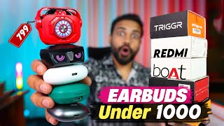 Top 5 Earbuds Under 1000  Best 5 tws Under 1000  Under 1k Earbuds [upl. by Vola]