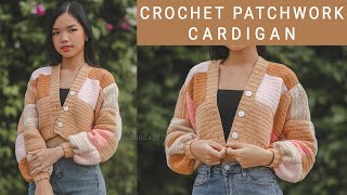 Crochet Patchwork Cardigan Tutorial  Inspired by Harry Style Cardigan  Chenda DIY [upl. by Lorinda490]