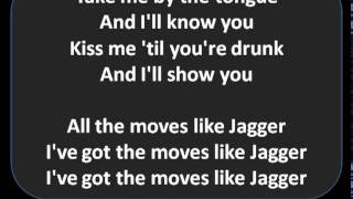 Moves Like Jagger Lyrics  Maroon 5 feat Christina Aguilera [upl. by Enovahs]