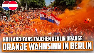 Nächster OranjeWahnsinn NiederlandeFans nehmen Berlin ein Nederlandse fans in Berlin [upl. by Delcine116]