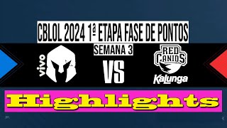 VIVO KEYD VS RED CANIDS  CBLOL 2024  Highlights  VKS VS RED [upl. by Dorey140]