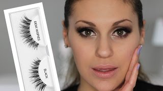 FALSCHE WIMPERN richtig aufkleben  Tutorial Deutsch  Vicky Lash [upl. by Annaeerb532]