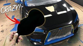 Spraying a Car in the WORLDS BLACKEST Paint Darker than Vanta Black [upl. by Zuliram]