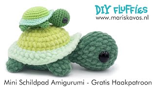 Mini Schilpad Amigurumi knuffel haken voor beginners  Nederlands [upl. by Thenna]