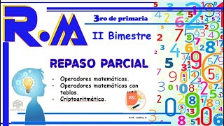 RAZ MAT 3ERO REPASO PARCIAL II BIMESTRE [upl. by Etnahsa594]