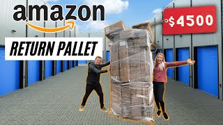 We Spent 615 On A Pallet Of Amazon Returns  Unboxing 4500 In MYSTERY Items [upl. by Nilra]