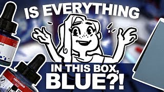 DRAWING ON BLUE PAPER  Mystery Art Box  Paletteful Packs Unboxing [upl. by Esya]