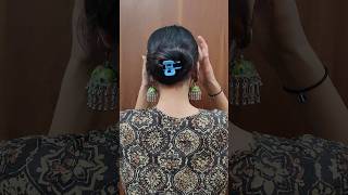 Beautiful Clutcher Bun Hairstyle❤️ basichairstyle longhair simplehairstyle hairtutorial [upl. by Nimajneb]