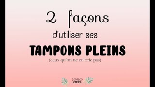 ASTUCE SCRAP 💡 2 façons dutiliser ses tampons pleins ou tampons silhouettes [upl. by Benildas878]