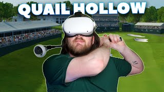 CAN I BREAK 85 AT QUAIL HOLLOW IN VR  Golf Gameplay YOGESVR Golf Club [upl. by Archie]