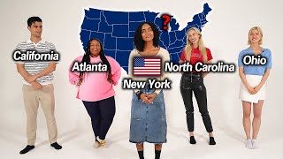 Can American Guess The Accents in American New York Atlanta California North Carolina Ohio [upl. by Fleck]