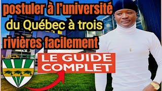 Comment faire une demande d’admission à l’université du Québec à trois rivières facilement [upl. by Ailegave]