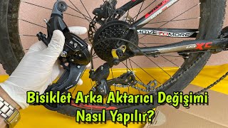 Bisiklette Arka Aktarıcı Değişimi Nasıl Yapılır Shimano RDTY300 TY67 Vites Arka Aktarıcı Değişimi [upl. by Battista407]