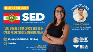 Live Exclusiva Tudo sobre o Concurso SED 2024 [upl. by Knepper778]