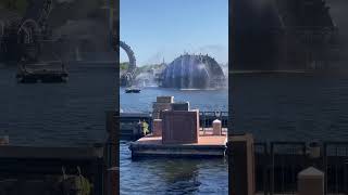 Epcot Harmonious Water Fountains  Walt Disney World Sights and Sounds  WDW [upl. by Lamdin]