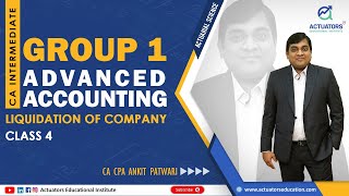 4 Liquidation of the Company Advance Accounting Problem 1011 amp 12  CA Inter  CA Ankit Patwari [upl. by Aynot]