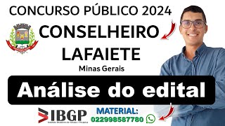 CONCURSO MUNICÍPIO CONSELHEIRO LAFAIETE MG 2024  IBGP  Provas anteriores da banca IBGP ibgp [upl. by Kreindler]