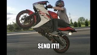 How To Wheelie a MotorcyclePrepare for Takeoff on Yamaha R3 [upl. by Anitnamaid]