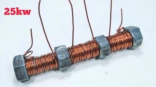 How To Make A Free Energy Generator 25KW 220v Permanent Magnet Copper Wire Generator [upl. by Lyell864]