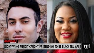 RightWing Pundit EXPOSED For Posing As Black Trumper [upl. by Eillak]