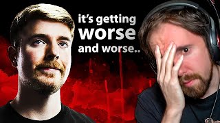 The MrBeast quotTeamquot Is IMPLODING  Asmongold Reacts [upl. by Akemot]