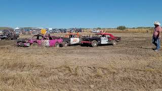 Moosomin First Nation Demolition Derby 2024 Heat 2 [upl. by Odraode878]