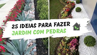 25 Ideias Para Fazer Jardim Com Pedras [upl. by Asyen]