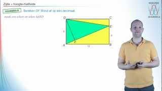 Meetkunde  zijde x hoogtemethode  WiskundeAcademie [upl. by Itin349]