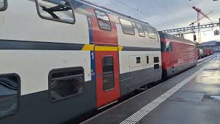 Züge beim Bahnhof Liestal BLEinAus und Durchfahrten diversen ZügeWaldenburgerbahn WB [upl. by Thin]