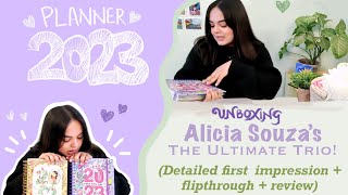 2023 Alicia Souza Planner Unboxing✨ The Ultimate Trio 💗 Freebies  flip through amp detailed review 📒 [upl. by Anitnerolf]