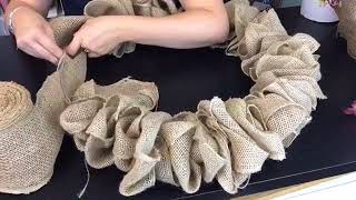 Step By Step Easiest Burlap Wreath Ever with Variations and Tips Facebook Live [upl. by Anaillil]