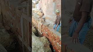 new construction site pillar casting workhouse construction shortvideo 🧱🏗️🏠 [upl. by Delastre]