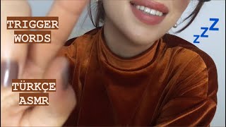 TÜRKÇE ASMR  TRIGGER WORDS  EL HAREKETLERİ  AĞIZ SESLERİ  KELİME TEKRARI [upl. by Elleinnad179]