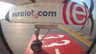 LOT flight LO3931 Warsaw  Szczecin FULL no cuts Q400 [upl. by Eenwat6]